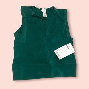BNWT Athleta Pavana Crop Tank sz S/M dark green